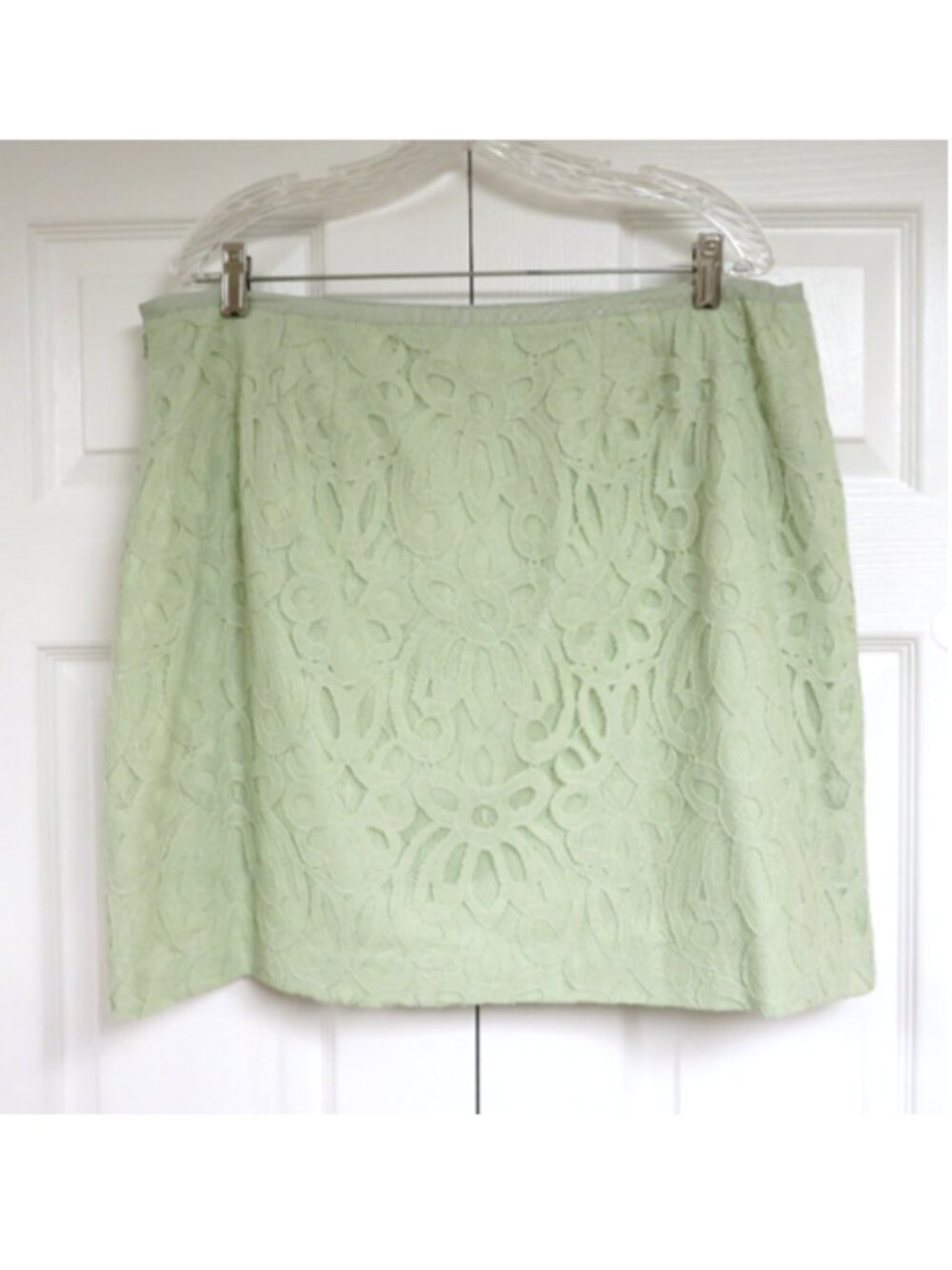 Ann Taylor LOFT Lace Overlay Pencil Skirt 16